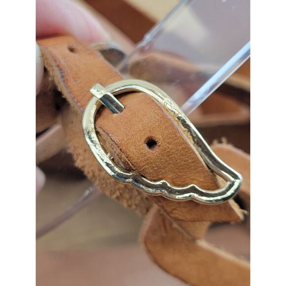 Ancient Greek Sandals Womens Sandals British Tan Leather Size 36 6 US Gladiator - Picture 5 of 11